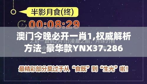 澳门今晚必开一肖1,权威解析方法_豪华款YNX37.286