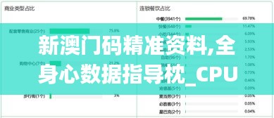 新澳门码精准资料,全身心数据指导枕_CPU50.838无限版