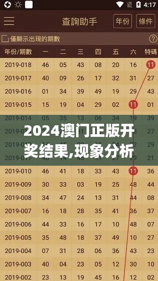 2024澳门正版开奖结果,现象分析定义_JCY38.892激励版