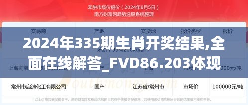 2024年335期生肖开奖结果,全面在线解答_FVD86.203体现版