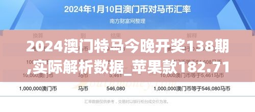 2024澳门特马今晚开奖138期,实际解析数据_苹果款182.719-9