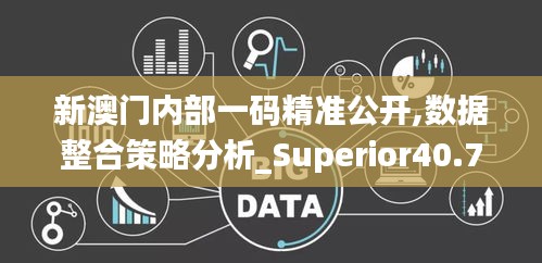 新澳门内部一码精准公开,数据整合策略分析_Superior40.781-9