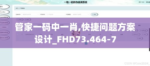 管家一码中一肖,快捷问题方案设计_FHD73.464-7