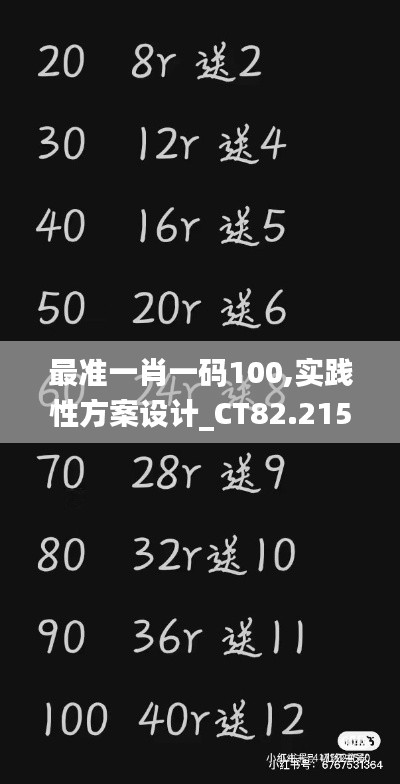 最准一肖一码100,实践性方案设计_CT82.215-2