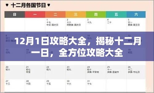 12月1日全方位攻略揭秘，一站式指南