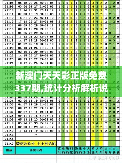 新澳门天天彩正版免费337期,统计分析解析说明_MR91.575-5