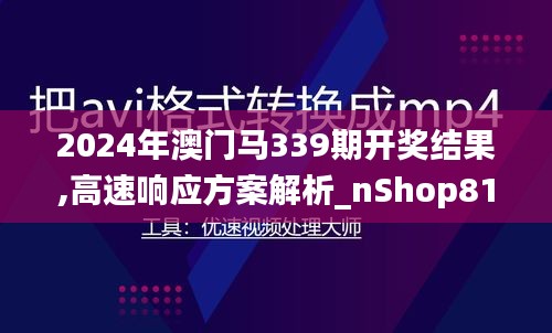 2024年澳门马339期开奖结果,高速响应方案解析_nShop81.107-2