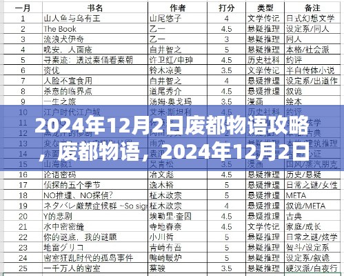 废都物语2024年12月2日深度攻略指南，小红书独家秘籍