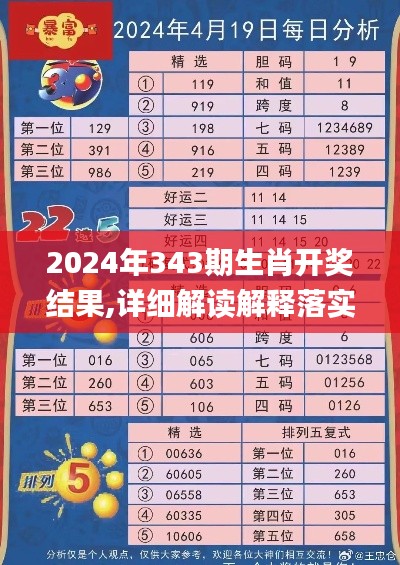 2024年343期生肖开奖结果,详细解读解释落实_战略版7.934