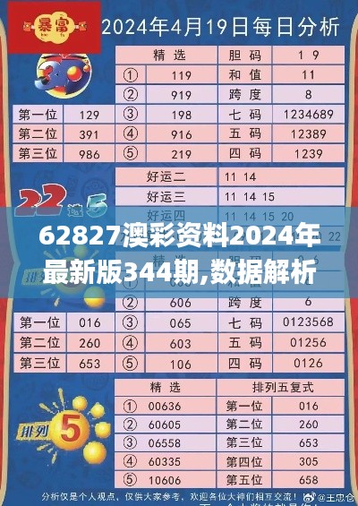 62827澳彩资料2024年最新版344期,数据解析计划导向_理财版6.521