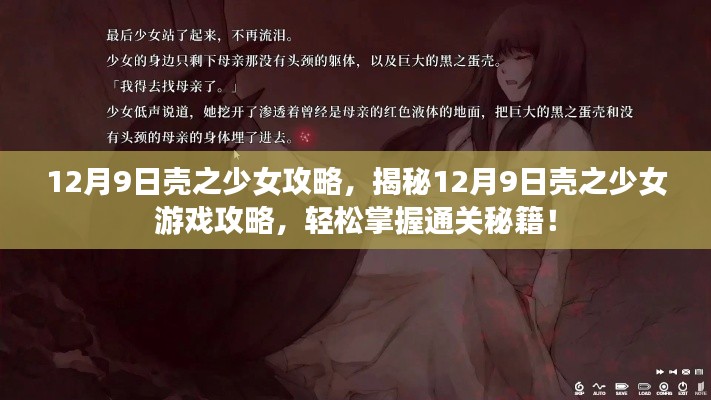 揭秘壳之少女游戏攻略，轻松掌握通关秘籍，12月9日攻略详解！