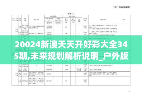 20024新澳天天开好彩大全345期,未来规划解析说明_户外版3.911