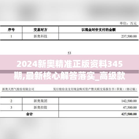 2024新奥精准正版资料345期,最新核心解答落实_高级款9.423