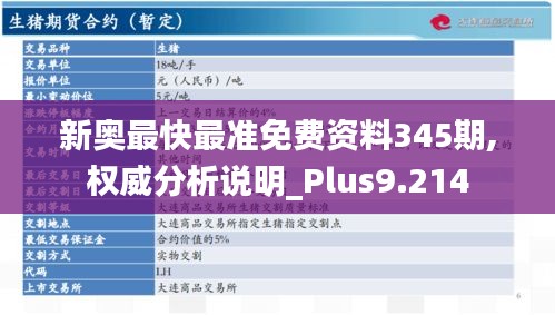 新奥最快最准免费资料345期,权威分析说明_Plus9.214