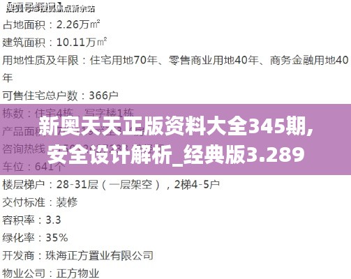 新奥天天正版资料大全345期,安全设计解析_经典版3.289