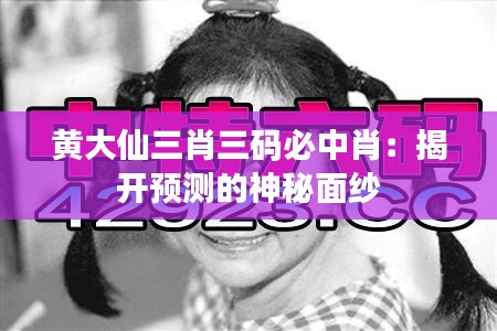 黄大仙三肖三码必中肖：揭开预测的神秘面纱