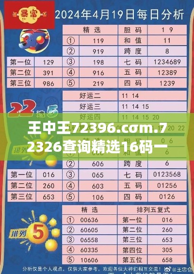 王中王72396.cσm.72326查询精选16码一：透析最佳号码组合