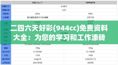 二四六天好彩(944cc)免费资料大全：为您的学习和工作添砖加瓦