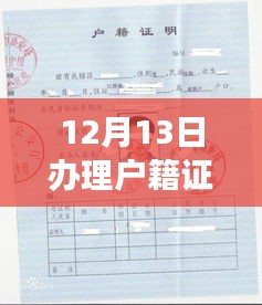 12月13日户籍证明最新规定，开启自信人生的新篇章，掌握新规定迎接变革