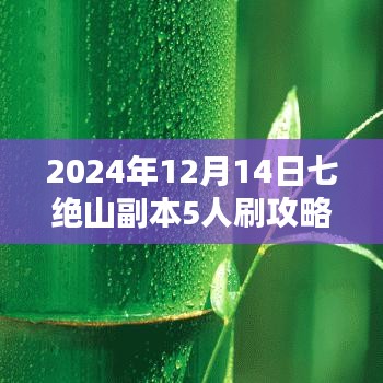 独家揭秘！小红书2024年七绝山副本攻略，七绝山副本5人刷攻略秘籍揭秘