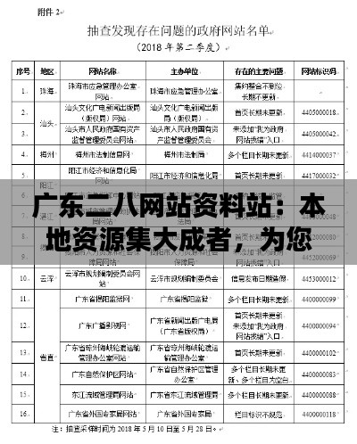 广东二八网站资料站：本地资源集大成者，为您提供详尽而全面的资料支持