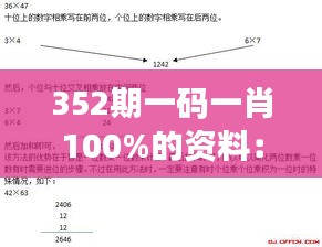 352期一码一肖100%的资料：深入剖析准确性背后的秘密