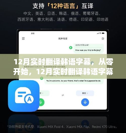 韩语实时翻译字幕指南，从入门到进阶的详细步骤（适合初学者与进阶用户）