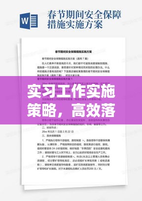 实习工作实施策略，高效落实措施，助力实习成长！