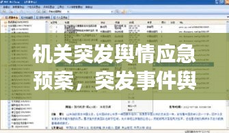 机关突发舆情应急预案，突发事件舆情处置情况汇报 