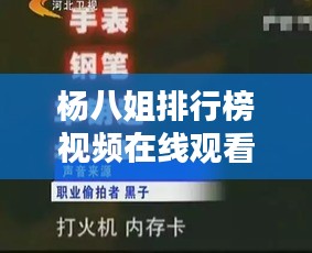 杨八姐排行榜视频在线观看指南，如何合法警惕网络犯罪，安全享受视听盛宴