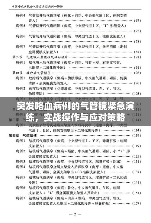 突发咯血病例的气管镜紧急演练，实战操作与应对策略