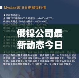 俄镍公司最新动态今日揭秘