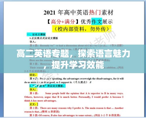 高二英语专题，探索语言魅力，提升学习效能