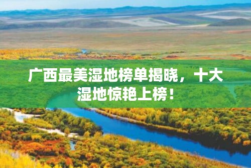 广西最美湿地榜单揭晓，十大湿地惊艳上榜！