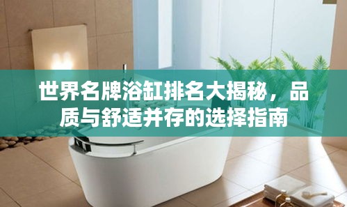 世界名牌浴缸排名大揭秘，品质与舒适并存的选择指南