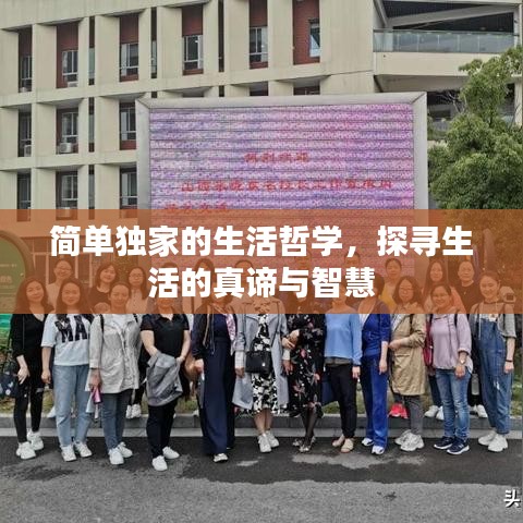 简单独家的生活哲学，探寻生活的真谛与智慧